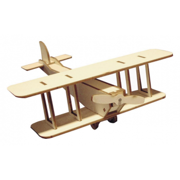 Maquette en bois avion biplan