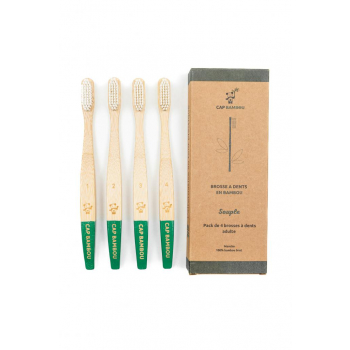 Brosses à dents adulte "Médium" en bambou X4