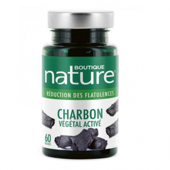 Charbon végétal activé - Boutique Nature - 60 Gélules 