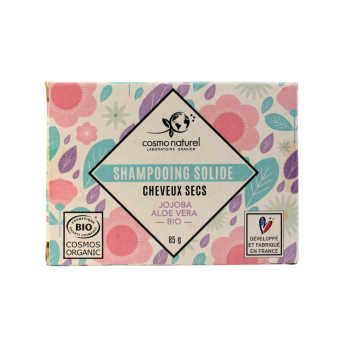 Shampooing solide cheveux sec Jojoba, Aloé Vera 85gr Cosmo Naturel