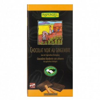 Chocolat Noir Gingembre Végan - 80g - Rapunzel