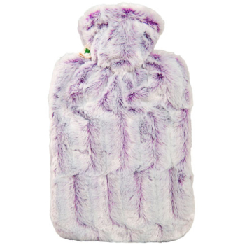 Bouillotte housse duveteuse façon fourrure Chinée Rose Hugo Frosch
