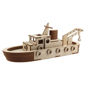 Maquette en bois bateau remorqueur