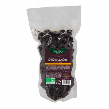 Olives noires au naturel 500gr bio - Emile Noël