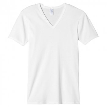 T-Shirt seconde peau - Col V - Blanc