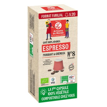 Capsules caf? Espresso x20 - compostable - bio - 100g