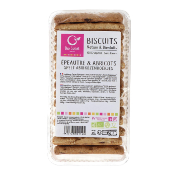Biscuits épeautre-abricot 250g bio - Biosoleil