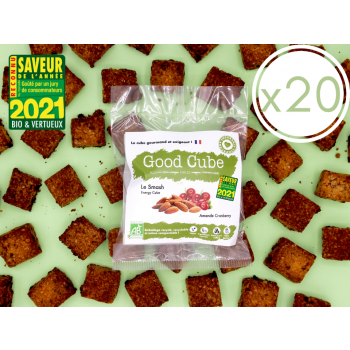 x20 Biscuits aux amandes et cranberries " Le Smash" BIO - boost d'énergie - 20x 35g 