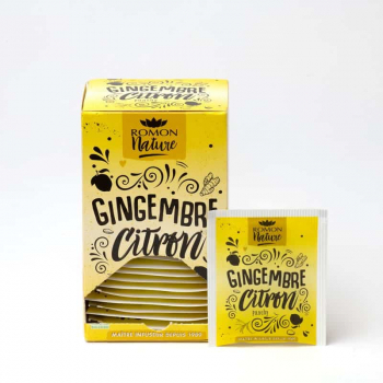 Infusion Gingembre Citron bio - 16 sachets - ROMON NATURE