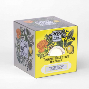 Coffret Tisane Digestive Bio - Provence d'Antan - Boîte Métal 24 Sachets