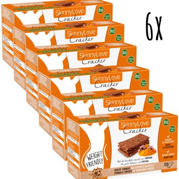 6 x SkinnyLove Cracker - Curcuma - Un Choix Sain et Bon pour la ligne