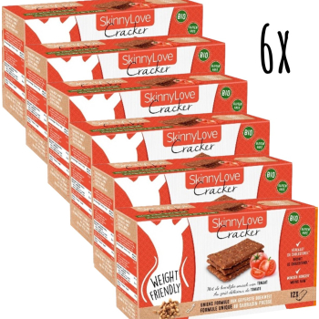 6 x SkinnyLove Cracker - Tomate - Un Choix Sain et Bon pour la ligne