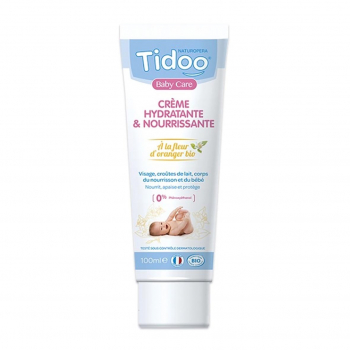 Crème hydratante et nourrissante bébé et nourrisson à la fleur d'oranger Bio - 100mL