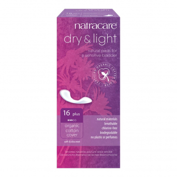 Serviettes Dry & Light pour légère incontinence x16 - Natracare