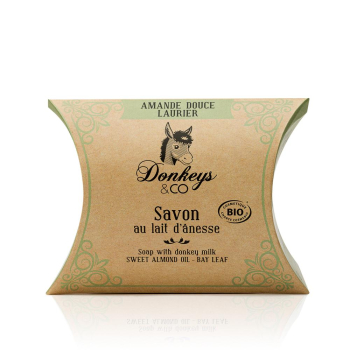 Savon Bio Amande Douce Laurier lait d’ânesse 25g DONKEYS AND CO