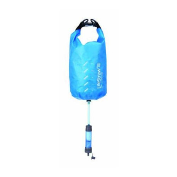 LifeStraw Flex avec sac Gravity Bag - Filtre à eau multifonction avec 2 niveaux de filtration - Pour la randonnée, le camping, les voyages et les cas d'urgence