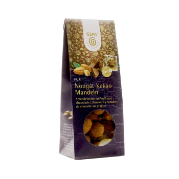 Amandes enrobées de chocolat au praliné - 100g