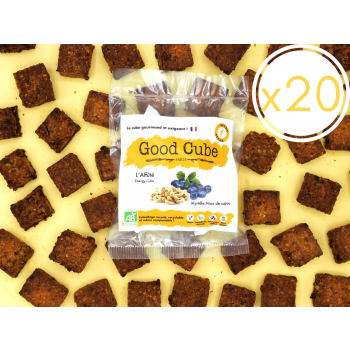 x20 Biscuits aux myrtilles et noix de cajou "L'Affûté" réduit en sucre et graisse - 20x 35g