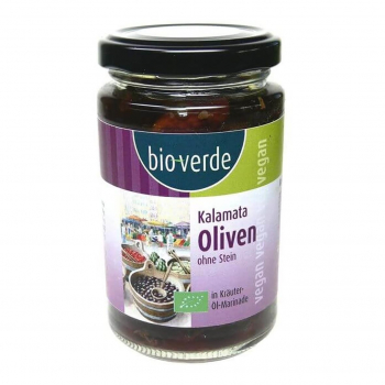Olives noires Kalamata dénoyautées à l'huile 200g bio - Bio Verde