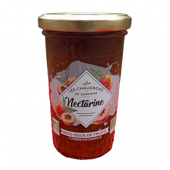 Préparation 100% fruits nectarine 275g bio - Les Chaudrons de Garonne