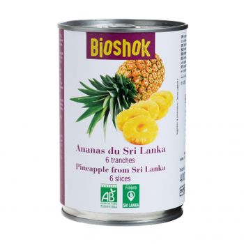 Ananas en tranche 400g bio - Bioshok