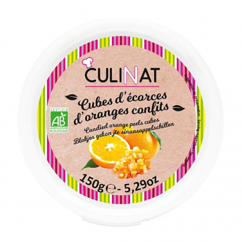 Cubes d'écorces d'oranges confites 150g bio - Culinat