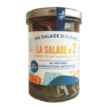 Salade d'algues (haricot de mer. wakamé) & légumes au naturel 110g bio - Marinoë