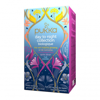 Assortiment d'infusions et thés Day to night 20 sachets bio - Pukka