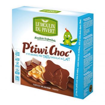 Biscuits P'tiwi au chocolat au lait bio & équitable