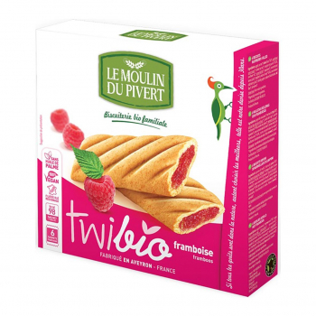 Biscuits Twibio fourrés à la framboise bio & vegan