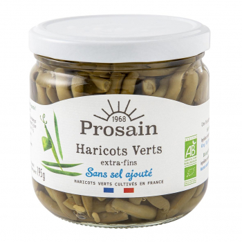 Haricots extra-fins sans sel ajouté 38.8cl bio - PROSAIN