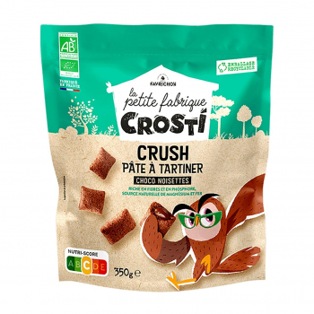 Céréales Crush pâte à tartiner choco-noisettes 350g bio - Favrichon