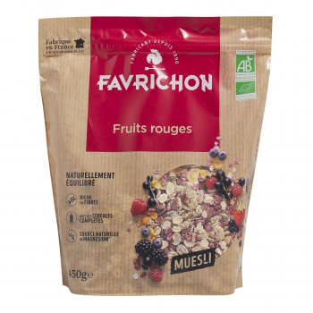 Muesli fruits rouges 450g Bio - Favrichon