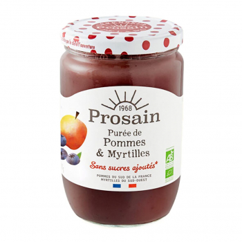 Purée pommes-myrtilles 620g bio - Prosain