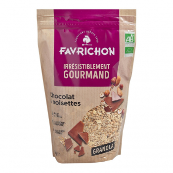 Granola chocolat-noisettes 375gr Bio - Favrichon