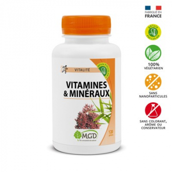 Vitamines + minéraux 120 gél. - MGD