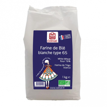 Farine de Blé blanche Type 65, Celnat, 1kg