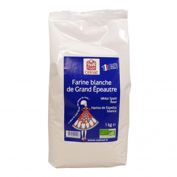 Farine de grand épeautre blanche 1kg bio - Celnat