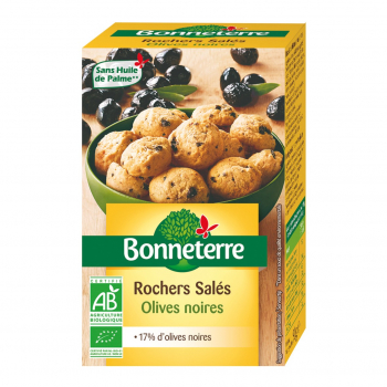 Rochers Salés Olives Noires - 90g - Bonneterre