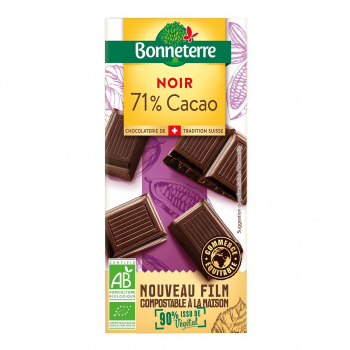 Chocolat noir 71% cacao 100g bio - Bonneterre