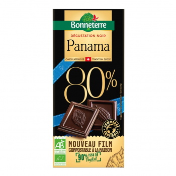 Chocolat dégustation noir Panama 80% 80g bio - Bonneterre