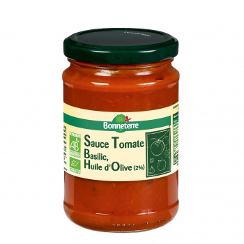 Sauce tomate basilic-huile d'olive 250g bio - Bonneterre