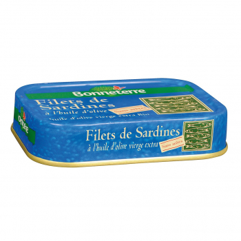 Filets de sardines sans arêtes (huile d'olive bio) 100g - Bonneterre