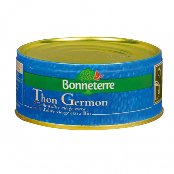 Thon germon huile d'olive bio 160g - Bonneterre