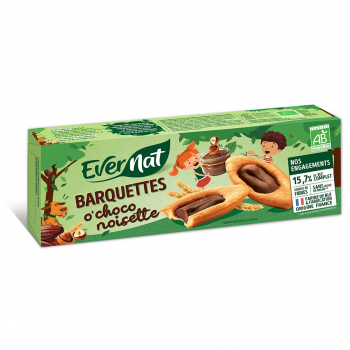 Barquettes O'choco-noisette 120g bio - Evernat