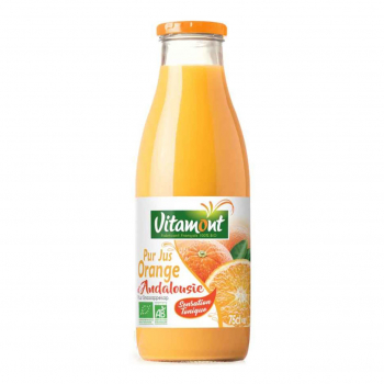 Pur jus d'orange d'Andalousie Sensation Tonique 75cl bio - Vitamont