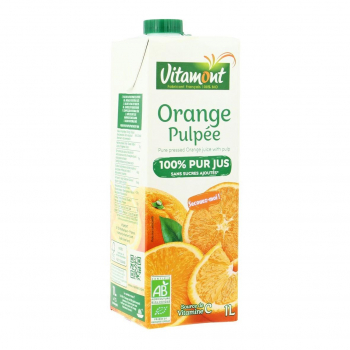 Pur jus d'orange pulpée 1L bio - Vitamont