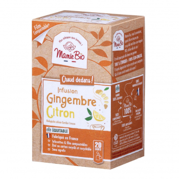 Infusion gingembre-citron - 20 sachets - 30g bio - Mamie Bio
