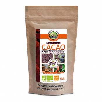 Eclats de fèves de cacao crues 250g bio - Ethnoscience