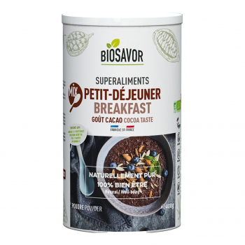 Mix Petit-déjeuner Cacao en poudre 400g bio - Biosavor